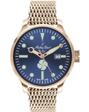 Mathey-Tissot Elica Mesh-Bracelet 43Mm Watch - Blue