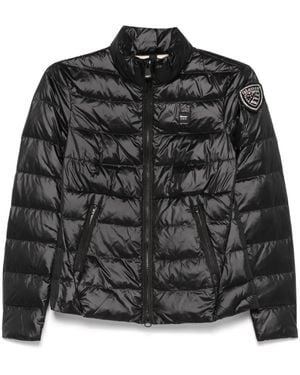 Blauer Logo-patch Puffer Jacket - ブラック