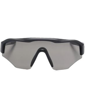 Gucci Mask-Frame Sunglasses - Grey