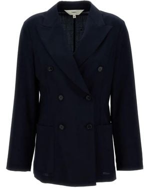 Barena Double-Breasted Patch-Pocket Blazer - Blue