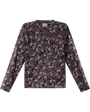 Isabel Marant Voile Bluse Mit Print - Weiß