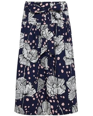 Cara Cara Jiya Floral-Print Tiered Midi Skirt - Blue