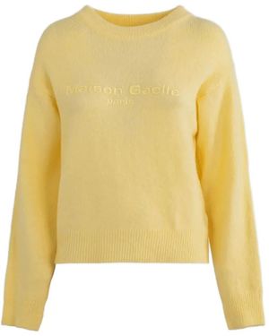 Gaelle Paris Sweat À Logo Brodé - Jaune