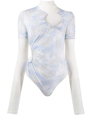 Off-White c/o Virgil Abloh Tie-Dye Layered Bodysuit - White