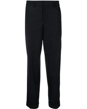 Closed Straight-Leg Virgin-Wool Pants - Blue