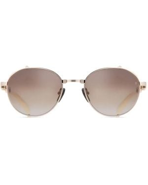 Balmain Zonnebril Met Rond Montuur - Naturel