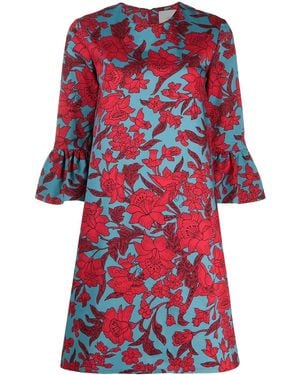 La DoubleJ 24/7 Floral Print Dress - Red
