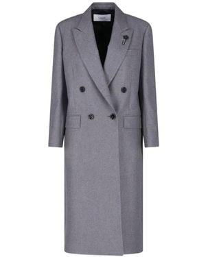 Lardini Double-Breasted Cashmere Coat - Gray
