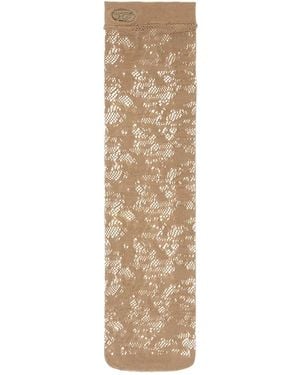 DIESEL Skw-Mantra Lace-Patterned Socks - Natural