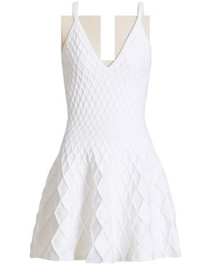 Balmain Flared Knit Dress - White