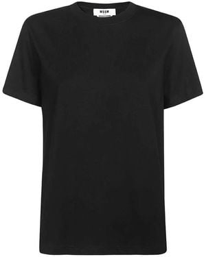 MSGM Logo-Print T-Shirt - Black