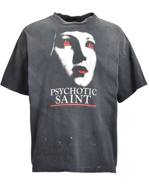 SAINT Mxxxxxx Graphic-Print T-Shirt - Grey