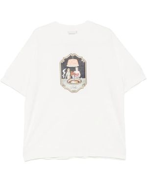 Drole de Monsieur Casino Scene Printed T-Shirt - White