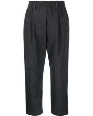 Brunello Cucinelli ミッドライズ ストレートパンツ - グレー