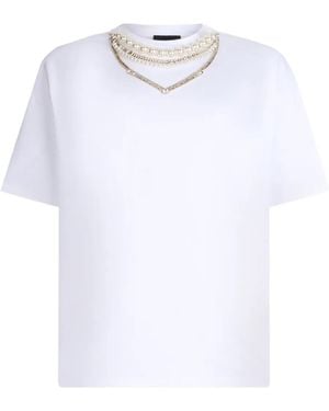 Liu Jo T-Shirt Verfraaid Met Stras - Wit