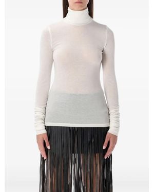 THE GARMENT Roll-Neck Gathered Top - White
