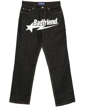 Badfriend Logo-Graphic Denim Jeans - Black