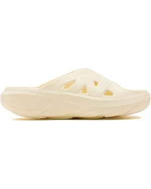 New Balance Cut-Out Platform Slides - White