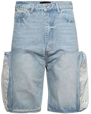 Who Decides War Patchwork Denim Shorts - Blue