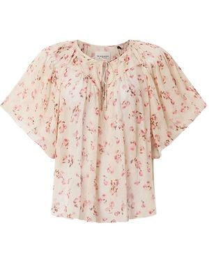 Isabel Marant Blusa Neslya con motivo floral - Rosa