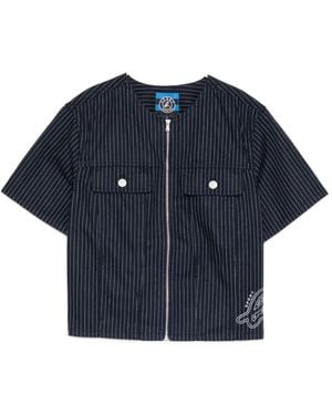 SPORT b. by agnès b. Logo-Embroidered Shirt - Blue