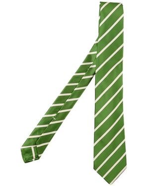 Kiton Cravate À Rayures Diagonales - Green
