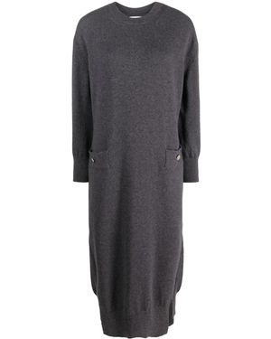 Barrie Iconic Knit Midi Dress - Grey