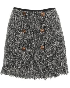 Elisabetta Franchi ダブルブレスト フレイドミニスカート - グレー