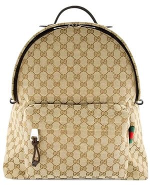 Gucci Gg-Monogram Backpack - Metallic