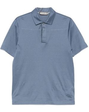 Canali Short-Sleeve Polo Shirt - Blue