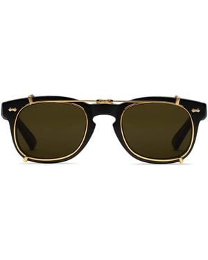 Gucci Double-Frame Round Sunglasses - Green
