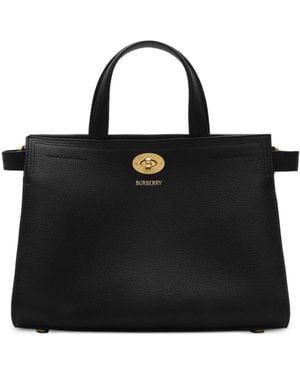 Burberry Mini Cotswolds Check Tote Bag - Black