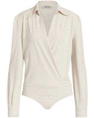 Alberta Ferretti Wrap-Style Long-Sleeve Blouse - White