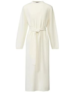 Fabiana Filippi Belted Side-Slit Midi Dress - White