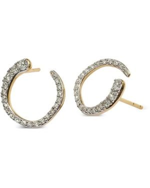 Monica Vinader Pendientes Riva Con Diamantes En Pavé - Neutro