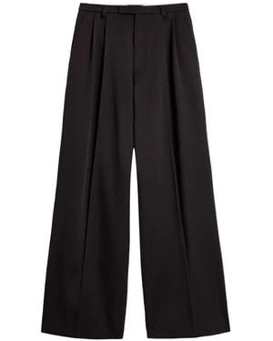 Soeur Pantalon Ample À Design Plissé - Black