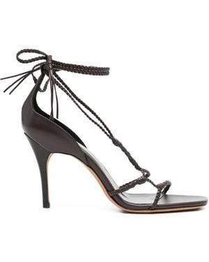 Jude Atlas Woven Heeled Sandals - White