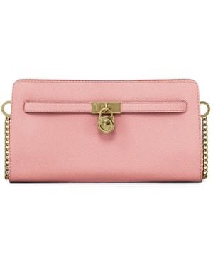 Michael Kors Extra Small Hamilton Moderne Padlock-Detail Crossbody Bag - Pink