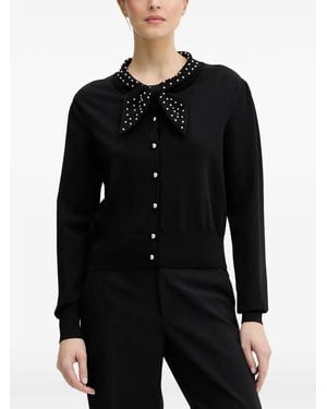 Fracomina Cardigan Con Decorazione - Nero