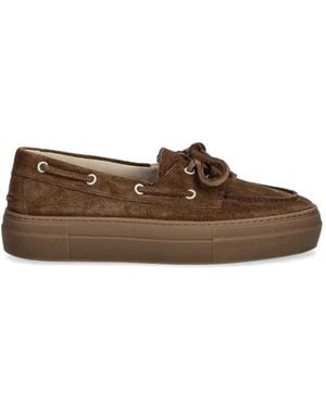 COPENHAGEN Cph178 Lace-Up Platform Boat Shoes - Brown