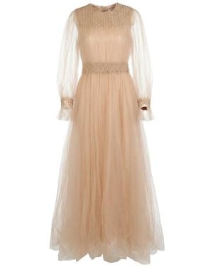 Valentino Garavani Embellished Gown Dress - Natural