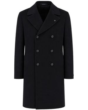 Tagliatore Buttoned Double-Breasted Coat - Black