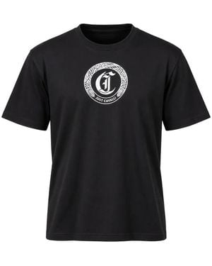 Just Cavalli Logo-Print Cotton T-Shirt - Black