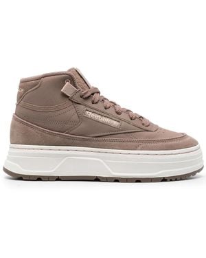 Reebok Club C Geo Platform Trainers - Brown