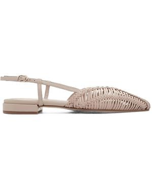 Lottusse Edit Woven Slingback Court Shoes - White