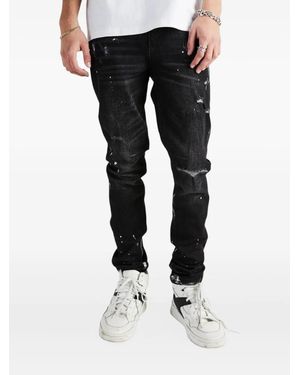 RTA Clayton Paint-Splatter Jeans - Black