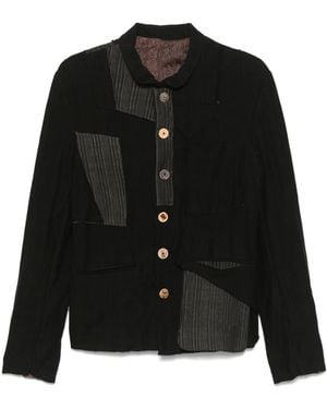 CHIAHUNG SU Jacke Im Patchwork-Look - Schwarz