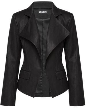 Club21 Collection Sloane Peak-Lapels Jacket - Black