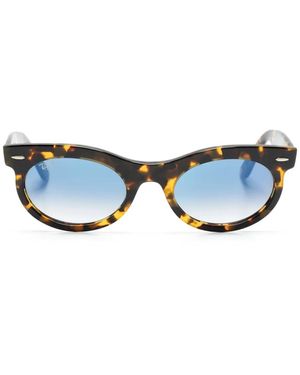 Ray-Ban Wayfarer Oval-Frame Sunglasses - Blue