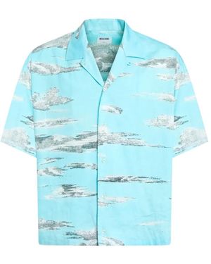 Moschino Camicia Archive Clouds - Blu